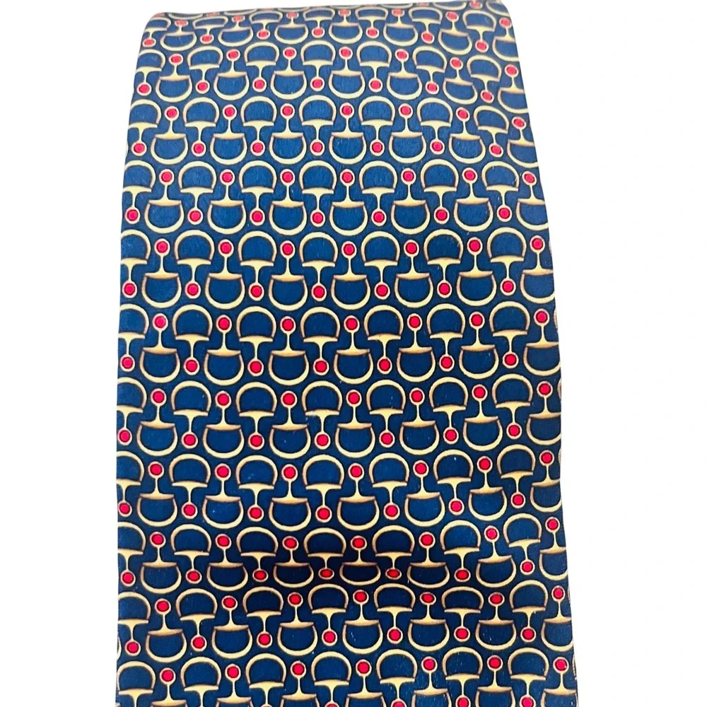 Brooks Brothers 346 Silk Tie Horse Bit‎ Equestrian Pattern Classic Preppy USA